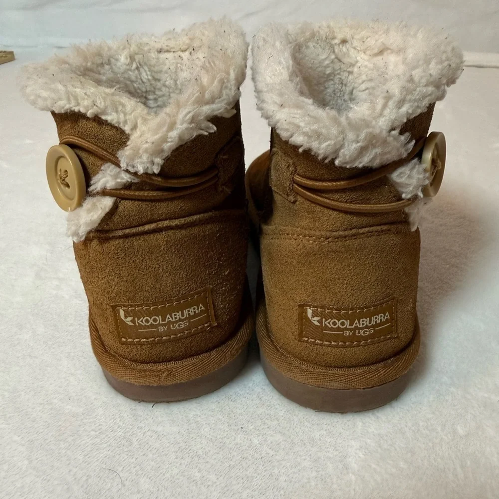 Koolaburra By Ugg Tan Kids Boots with Button Accent